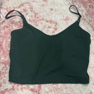 Hunter Green Align Strap Cropped tank  Size 8